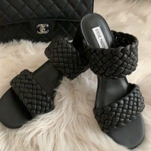 New black Steve Madden braided heels 8.5